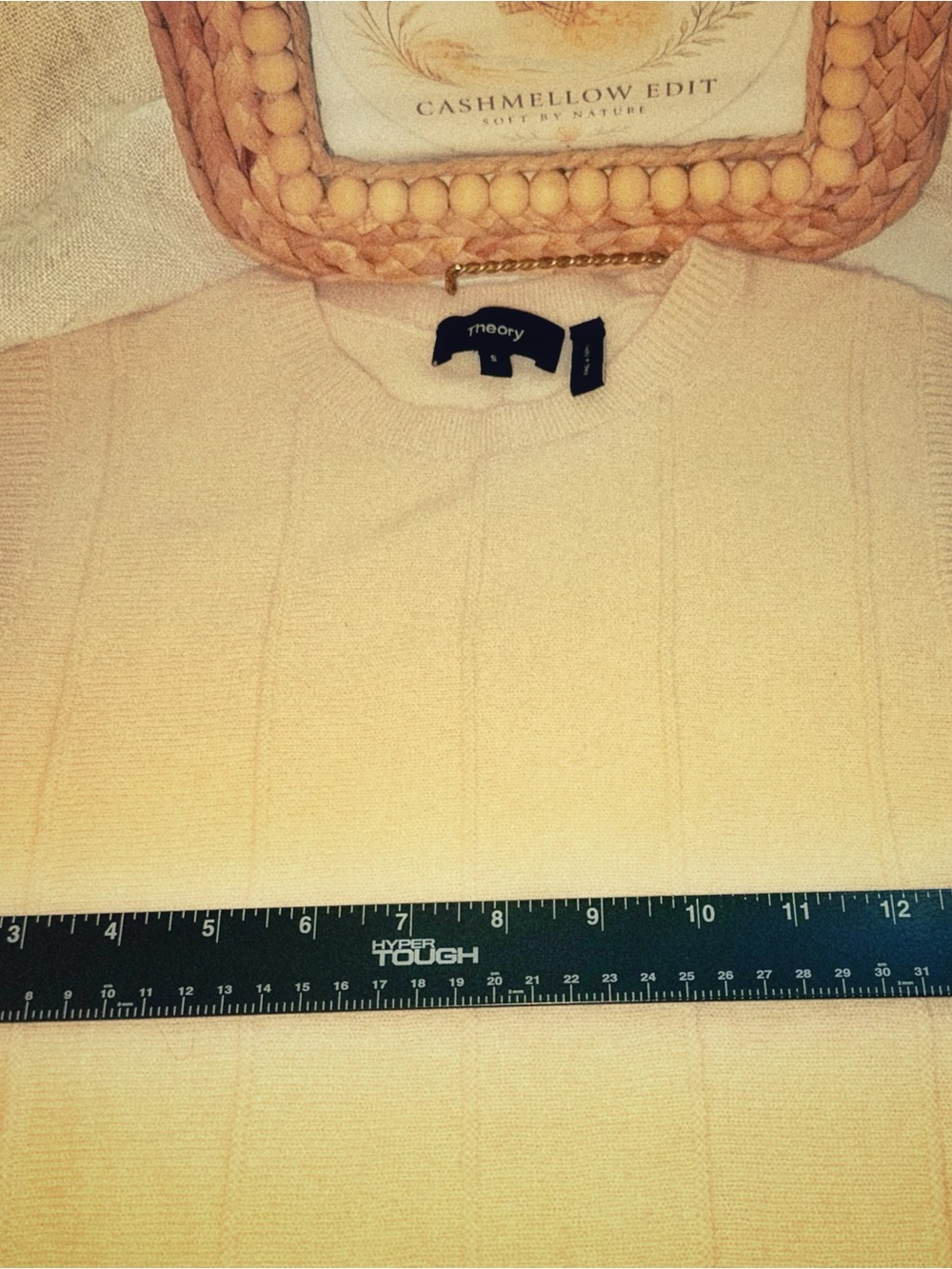 100% Cashmere • Theory • White Chocolate Biscotti • Quiet Luxury Vest - Picture 7 of 9